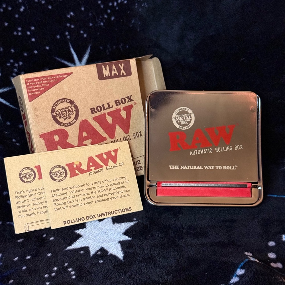 RAW Automatic Rolling Box - Silver and Red